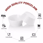 MALACASA White Porcelain Ramekins Set of 16, 2.75 in. Ceramic Souffle Dishes and Serving Bowls thumbnail 7