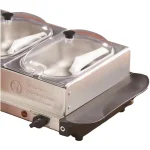 Brentwood Appliances BF-315 4.5 Qt. Stainless Steel 3-Pan Buffet Server and Warming Tray thumbnail 3