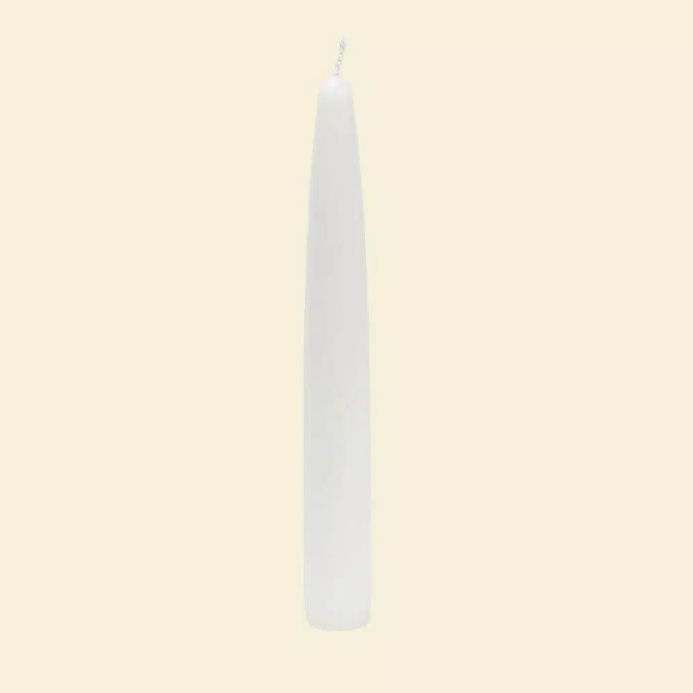 Zest Candle Biedermann and Sons 6 in. White Taper Candles, 12-Set