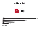 SUNEX TOOLS Sunex 3504 3/8 in. Wobble Drive Impact Extension Socket Set, 4-Piece thumbnail 5