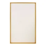 Kate and Laurel Calter Gold Framed Linen Fabric Pinboard Memo Board, White thumbnail 2