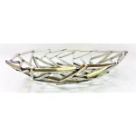 Heim Concept 15 in. Positano Round Nickel Plated Stainless Steel Serving Tray thumbnail 2