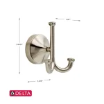 Delta Phoebe Triple Towel Hook in Brushed Nickel thumbnail 4
