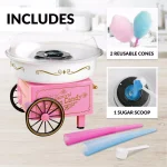 Nostalgia 450W Pink Cotton Candy Maker, Vintage Carnival Style Tabletop Machine thumbnail 3
