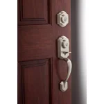 Kwikset Montara Keyed Entry Handleset with Single Cylinder Deadbolt, Satin Nickel thumbnail 2