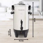 HomeCraft 30-Cup Stainless Steel Electric Coffee Urn with Reusable Filter thumbnail 7