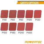 POWERTEC 6 in. x 48 in. 400-Grit Aluminum Oxide Sanding Belts, 10-Pack thumbnail 2