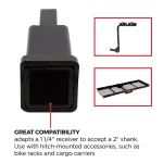 TowSmart Class II to Class III Receiver Adapter - 1-1/4 in Steel Hitch Adapter thumbnail 6