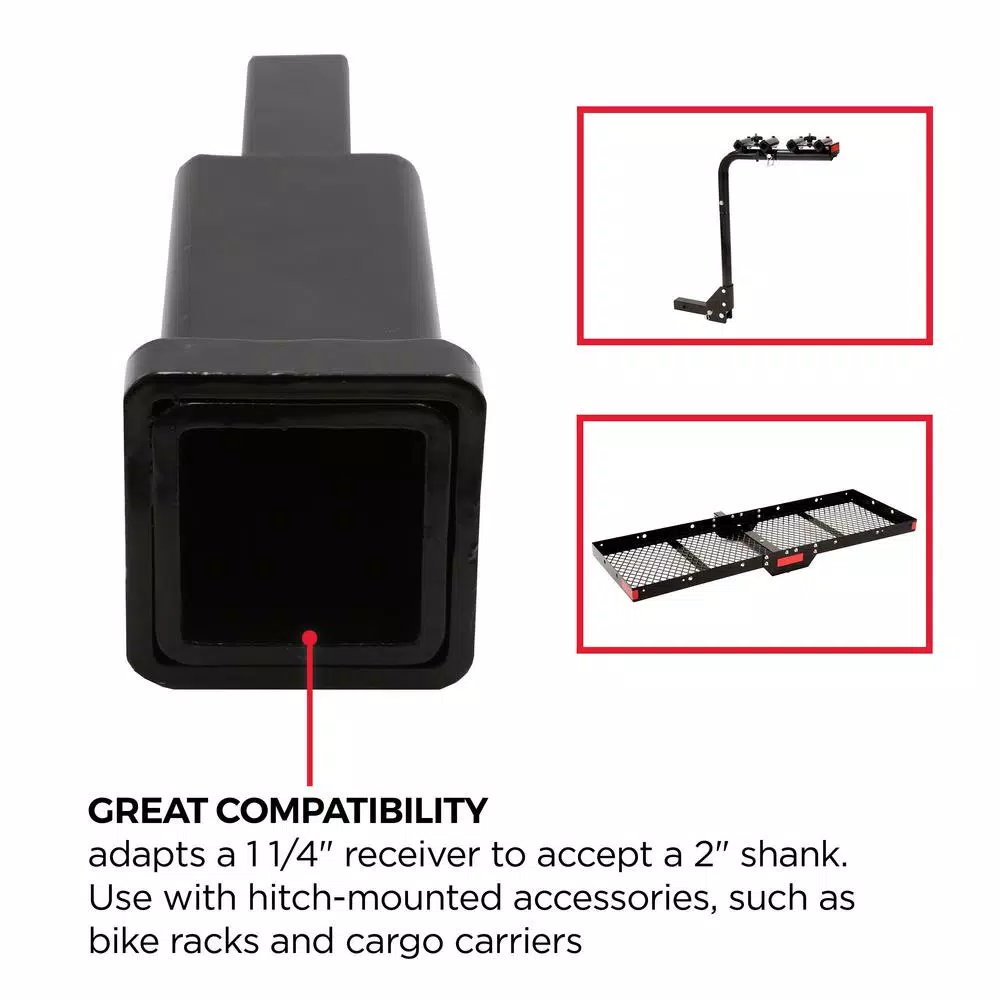 TowSmart Class II to Class III Receiver Adapter - 1-1/4 in Steel Hitch Adapter