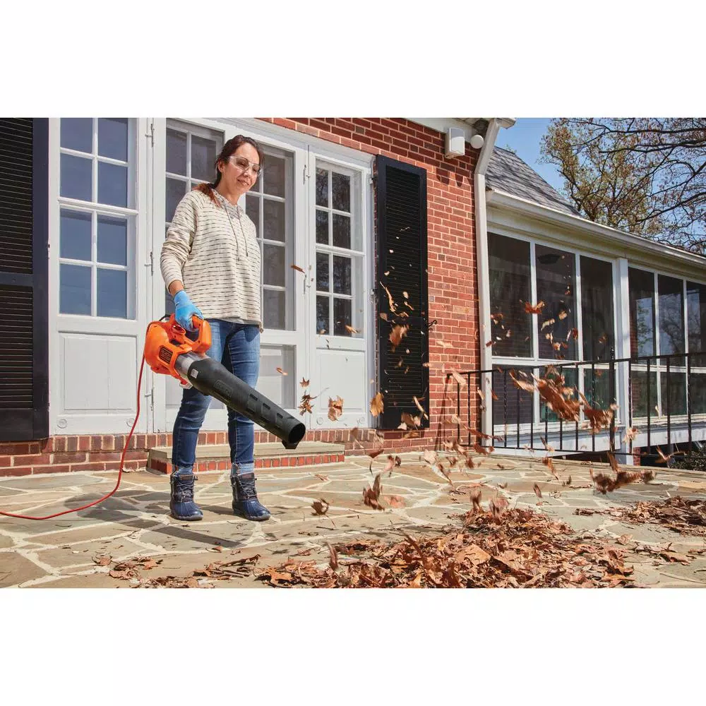 BLACK+DECKER 9 Amp Corded Electric Axial Handheld Leaf Blower, 450 CFM, 140 MPH