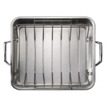 Tramontina Gourmet Prima 9.5 Qt. Stainless Steel Roasting Pan with Basting Grill and V-Rack thumbnail 6
