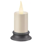 Xodus Innovations 4 in. White LED Votive Candle with Warm 3D Flame and Aged Bronze Base thumbnail 1