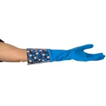 Krumbs Kitchen Rubber Cleaning Gloves, Non-Slip Scalloped Grip, One Size Fits All thumbnail 2