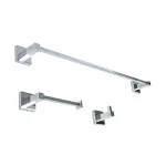 Italia Capri 3-Piece Polished Chrome Bathroom Hardware Set thumbnail 2