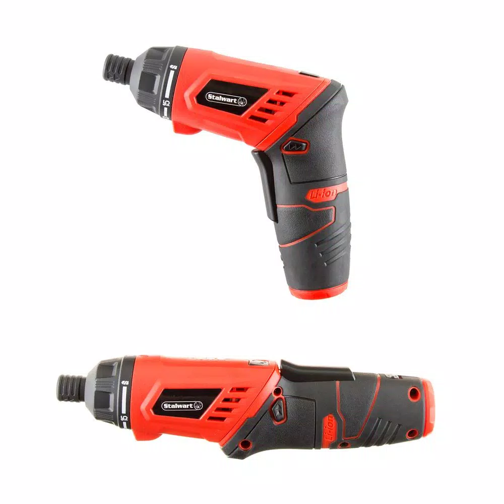 Stalwart 3.6V Lithium Ion Cordless Screwdriver Set, 40-Piece Dual Position Kit