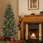 National Tree Company 6.5 ft. Wintry Pine Pre-Decorated Artificial Christmas Tree with 650 Clear Lights thumbnail 2