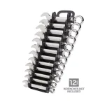 TEKTON 12-Tool Store-and-Go Stubby Wrench Rack Keeper, Black thumbnail 7