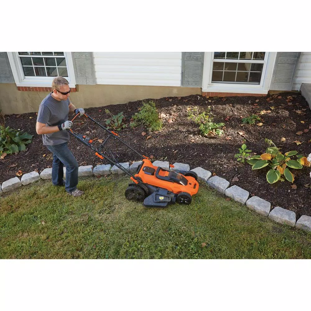 BLACK+DECKER 20 in. 40V MAX Cordless Walk Behind Push Lawn Mower with (3) 2.5 Ah Batteries & Charger