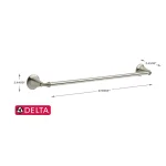 Delta Linden 24 in. Stainless Steel Single Towel Bar thumbnail 3