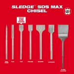 Milwaukee SDS-Max SLEDGE 2 in. x 15 in. Steel Tile Chisel Bit thumbnail 5
