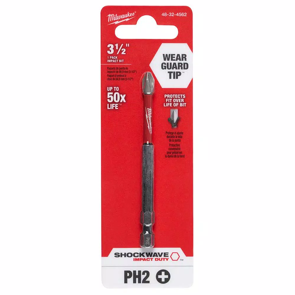 Milwaukee SHOCKWAVE Impact Duty #2 Phillips 3.5 in. Steel Power Bit
