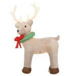 Home Accents Holiday 11 ft. Pre-Lit Giant Airblown Inflatable Fuzzy Reindeer with LED Lights thumbnail 7
