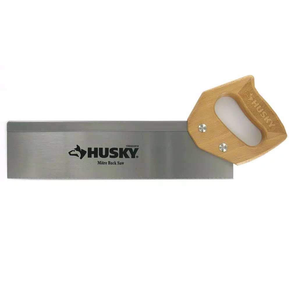 Husky 14 in. Pro Miter Back Saw with Hardwood Pistol Grip Handle
