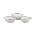 ExcelSteel Stainless Steel Fine Mesh Colander Set with Resting Base (Set of 3) thumbnail 2