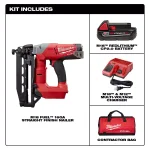 Milwaukee M18 FUEL 16-Gauge Cordless Straight Finish Nailer Kit w/ 2.0 Ah Battery, Charger & Bag thumbnail 2