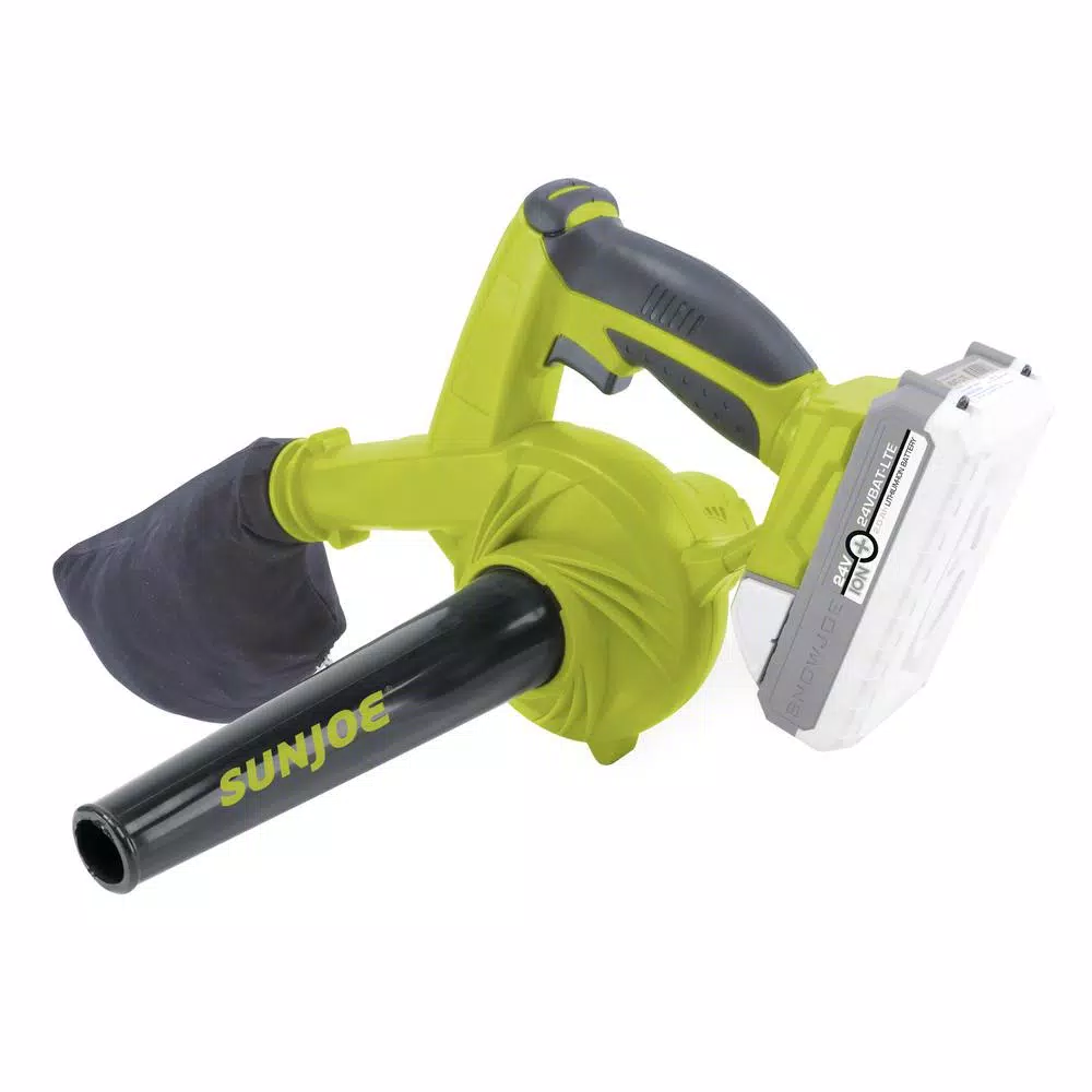 Sun Joe 24V iON+ Cordless Workshop Blower and Vacuum Kit with 2.0 Ah Battery and Charger