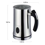 Ovente FR4810 Deluxe Milk Frother, 500W Stainless Steel Electric Frother and Heater with Two Whisks thumbnail 8