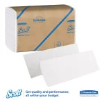Scott Essential 100% Recycled Multi-Fold White Paper Towels, 250 Sheets per Pack, 16 Packs per Carton thumbnail 3