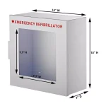 AdirMed Universal Steel AED Wall Cabinet with Clear Acrylic Window - White thumbnail 3