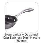 Tramontina Gourmet 8 in. Hard-Anodized Aluminum Frying Pan, Slate Gray thumbnail 5