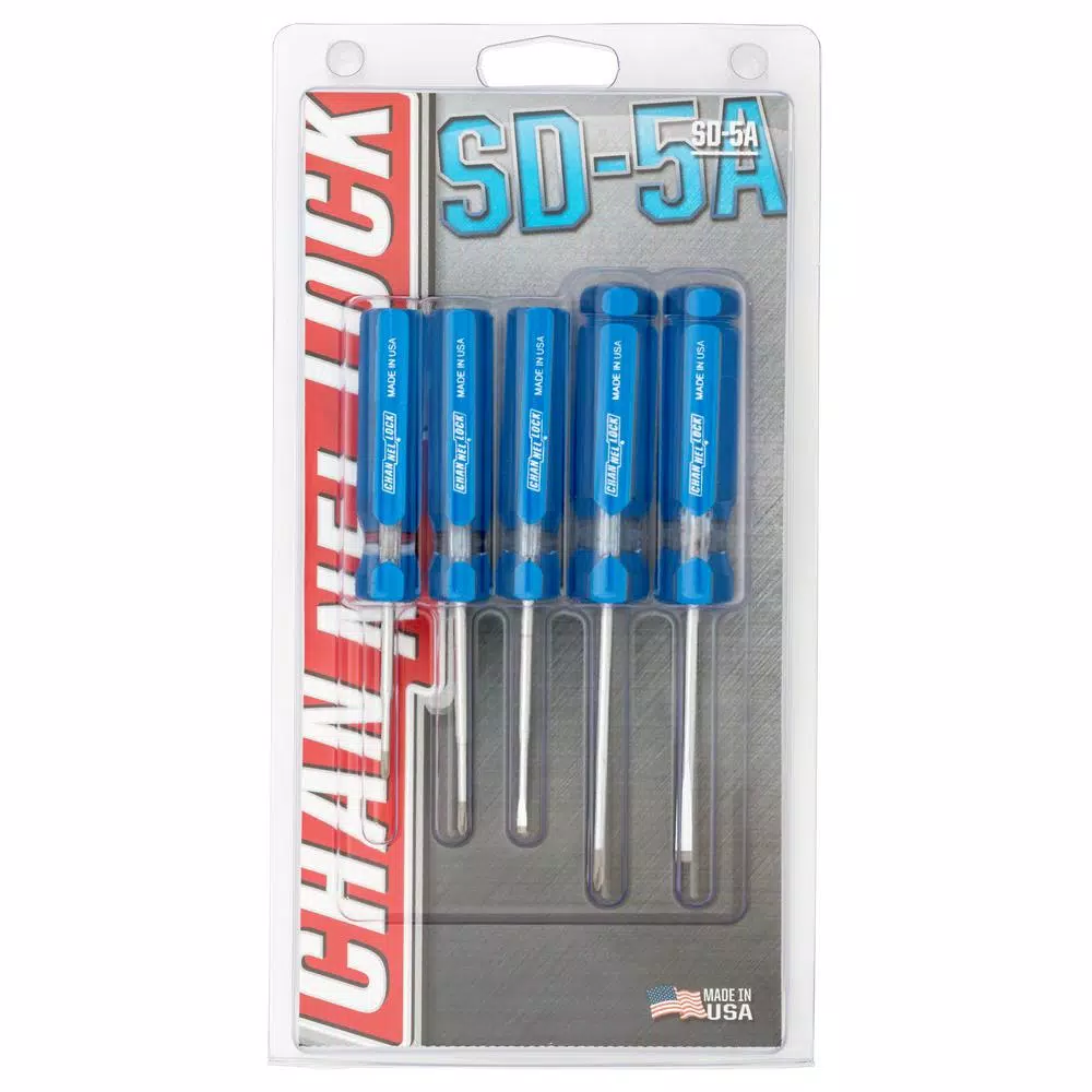 Channellock 5-Piece Precision Screwdriver Set, Phillips and Slotted