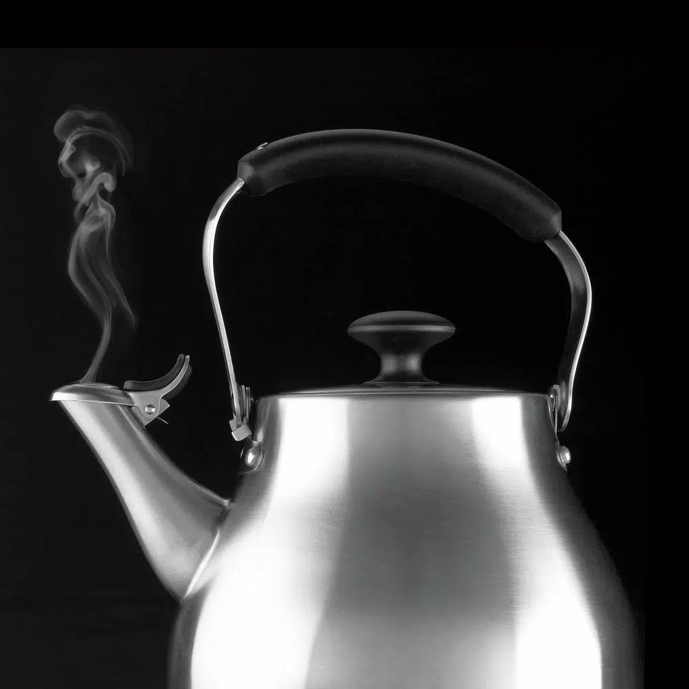 OXO Brew Good Grips Classic 6.8-Cup Stainless Steel Tea Kettle with Whistle