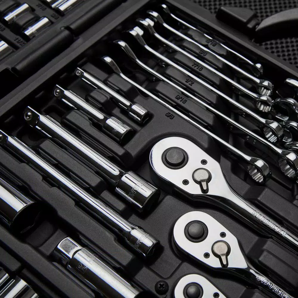 Stanley 170-Piece Mechanics Tool Set with Sockets, Wrenches, and Hand Tools