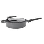 BergHOFF GEM Stay Cool 3.2 qt. Cast Aluminum Nonstick Saute Pan with Glass Lid, Gray thumbnail 1