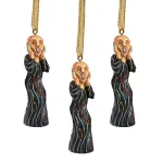 Design Toscano The Silent Scream 3-Piece Holiday Ornament Set thumbnail 1