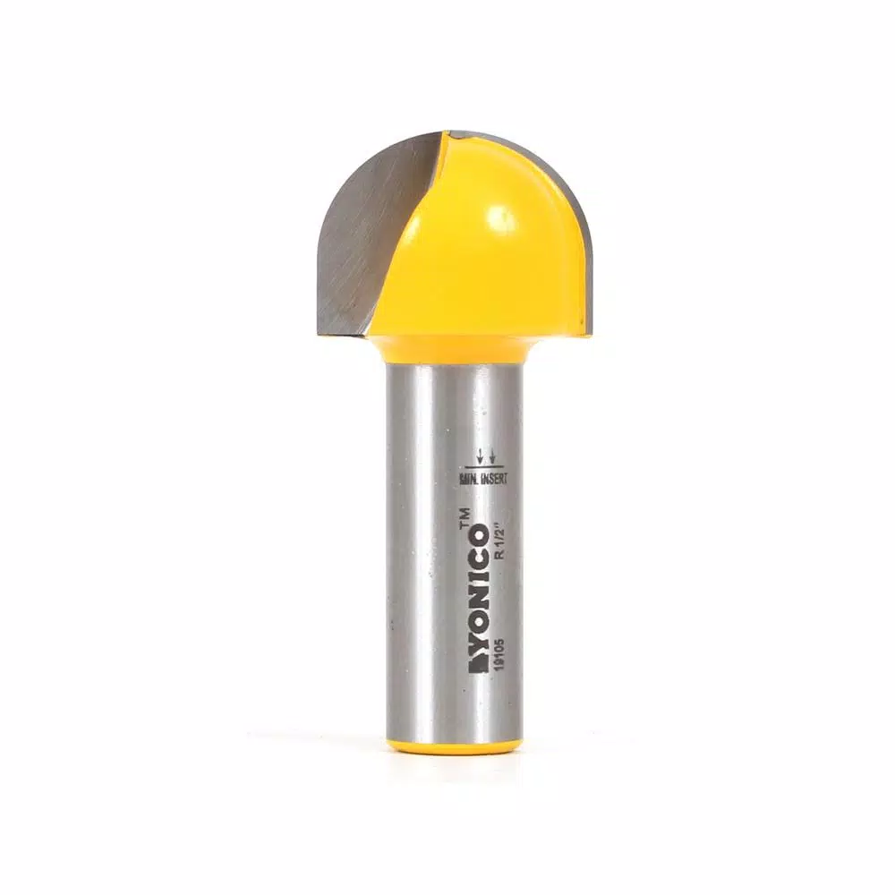Yonico 1 in. Carbide Tipped Core Box Router Bit with 1/2 in. Shank