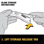 DEWALT DWHT10296 Folding Retractable Utility Knife with Blade Storage thumbnail 12