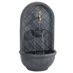 Sunnydaze Decor Messina Resin Lead Solar Outdoor Wall Fountain with Dual Pump Options thumbnail 1