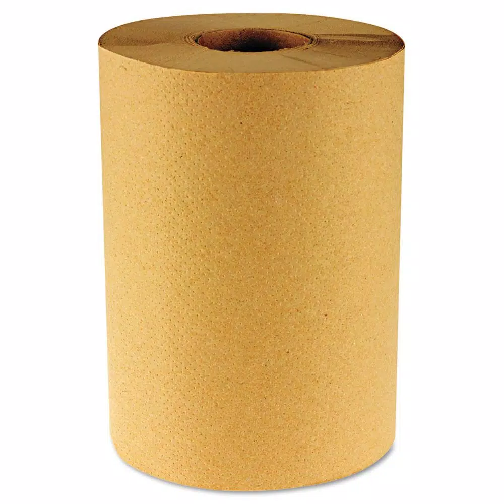 Boardwalk Hardwound Paper Towels 1-Ply Natural Nonperforated 800 ft Roll (6 Rolls per Carton)