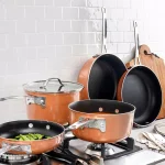 Gotham Steel StackMaster 21-Piece Aluminum Nonstick Cookware and Bakeware Set, Copper thumbnail 3