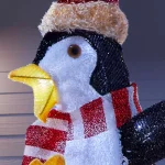 Home Accents Holiday 4 ft LED Penguin and Skating Snowman Yard Decoration thumbnail 5