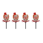 Unbranded 18 in. Scary Clown Head Pathway Markers with Red LED Eyes and Sound (Set of 4) thumbnail 1