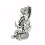 LITTON LANE 16 in. Antique Silver Sitting Ganesh Sculpture with Patterned Detailing thumbnail 5