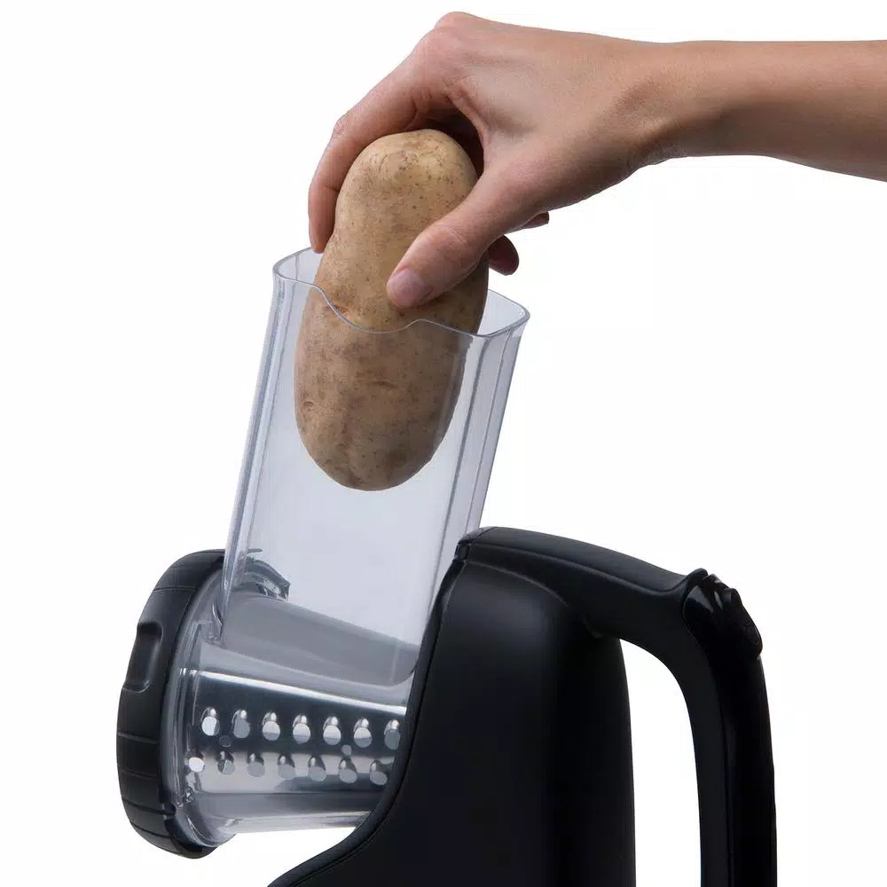 Presto Saladshooter Professional 114W Electric Food Slicer and Shredder, Black