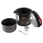 IMUSA 5 Qt. Electric Pressure Cooker, Silver and Red with Digital Display thumbnail 4
