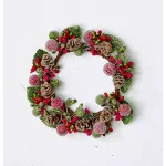 WORTH IMPORTS 3.25" Frosted Berry & Pinecone Candle Ring Set of 2 thumbnail 1